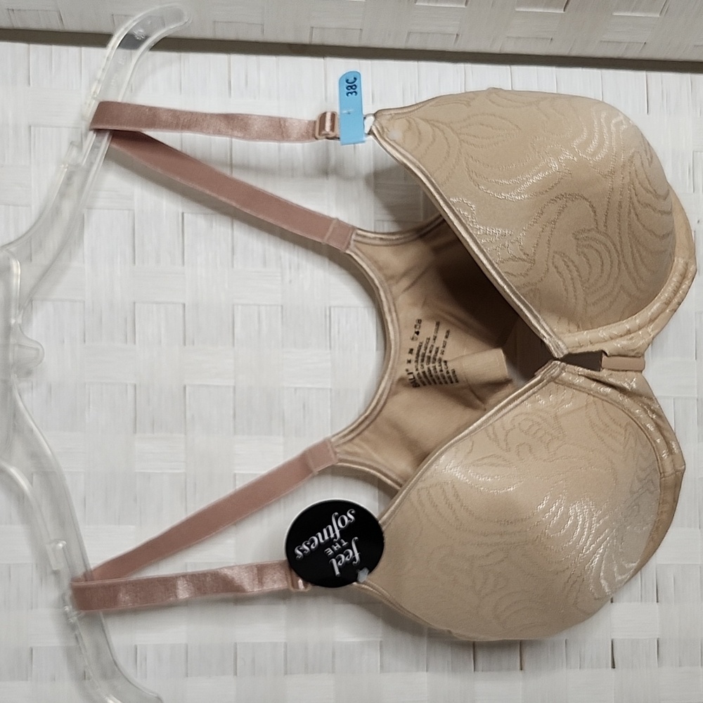 👉*NWT* BALI COMFORT REVOLUTION FRONT-CLOSE SHAPING UNDERWIRE BRA 38C ~NUDE